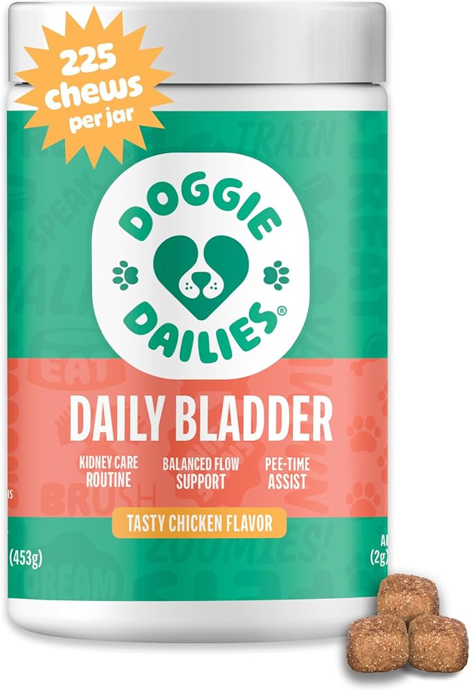 Cranberry Supplement for Dogs - Urinary Tract, Bladder & Kidney Support - Cranberry with Marshmallow Root, Licorice Root & Apple Cider Vinegar (Chicken) 225 Soft Chews