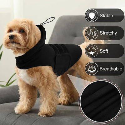 Dog Calming Vest, Dog Anxiety Vest with Ear Wrap to Reduce Noise Stress, Anxiety Jacket for Dogs, Dog Compression Shirt Anxiety for Separation, Fireworks, Vet Visits (Black, M)