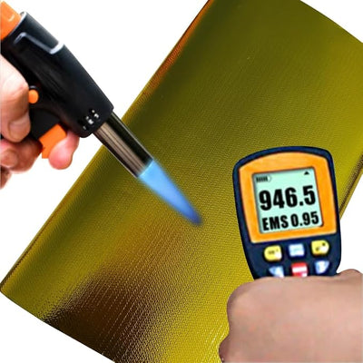 Gold Adhesive Backed Heat Shield Material Heat Shield Mat Automotive Heat Shield Heat Shield Wrap,Fiberglass Thermal Insulation (12'' X 48'')