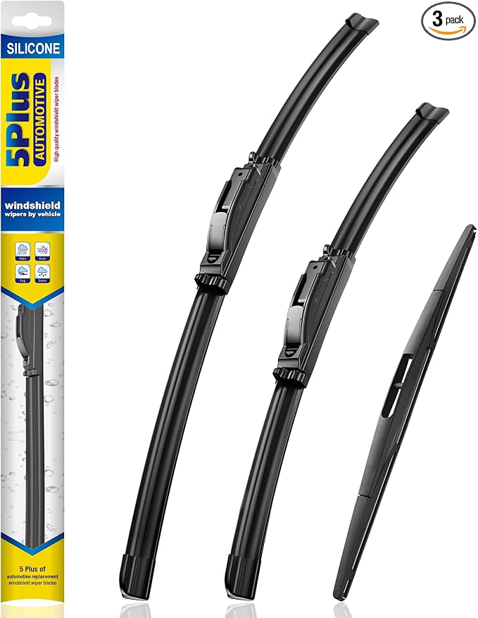 5 PLUS Silicone Windshield Wipers Replacement for 2024 2023 2022 Acura MDX Wiper Blades(3 PCS),Water Repellent Automotive Replacement Windshield Wiper Blades for My Car -26"/20"/16"