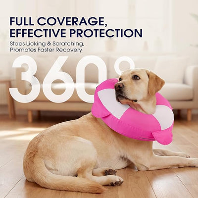 IECOii Inflatable Dog Recovery Collar, Comfortable Cone Alternative | Comfort Beyond the Cone | Pillow-Like Recovery | Full-View Freedom | Lick-Free Healing | Stay-Put Comfort | Easy-Clean Design