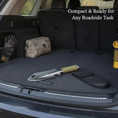 12.99 Inch Folding Shovel Stainless Steel Compact Digging Tool for Camping Snow Clearing Car Storage
