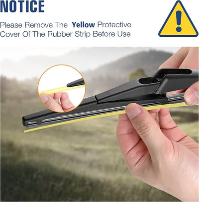10 Inch Rear Wiper Blade Replacement for Jeep Renegade 2022 2021 2020 2019 2018 2017 2016 2015 Original Equipment Replacement Rear Windshield Wiper Blade(10-J)