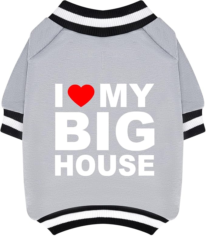 Cute Dog Sweater - Stretchy Dog Pullover Sweatshirt,Soft and Warm Winter Clothes for Boy & Girl Dogs,Suitable for Puppies & Adult Dogs (Light Grey (House), Small)