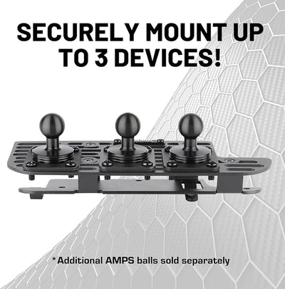 Bulletpoint Multiple Device Metal Dash Mount Cell Phone Holder Compatible with 2019+ RAM Truck 1500, 2500, 3500, TRX, RHO (RubiGrid v2 Spring-Loaded)