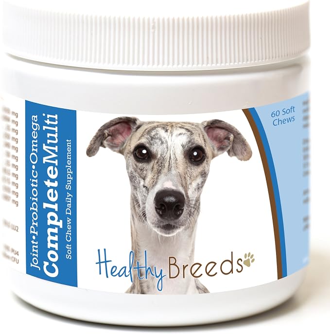 Whippet All in One Multivitamin - Complete with Probiotics, Glucosamine, Chondroitin & Omegas - 60 Soft Chewy Treats