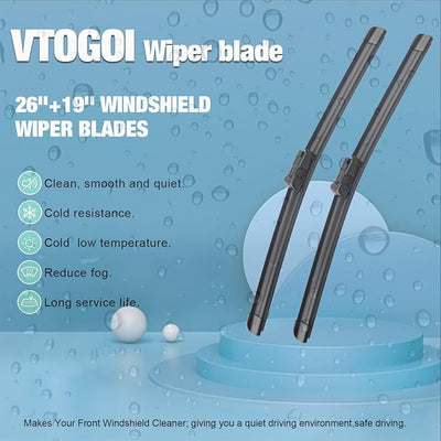 OEM Windshield Wiper Blades Replacement for Land Rover Range Rover Velar 2018 2019 2020 2021 2022 2023 2024 2025, All Weather Original Factory Quality Front & Rear Wipers Set 26"+19"+13" (Pack of 3)