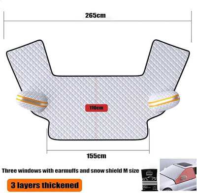 Winter Windshield Cover for Lincoln MKC MKT for Continental MKX, Protects from Snow Ice and Frost Magnetic Windshield Cover with Mirror Covers Snow,M Style