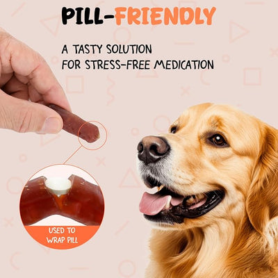 Annika Duck & Sweet Potato Wrapped Dog Treats – Healthy Low Fat, High Protein Jerky Chews, Grain-Free Training Snacks & Dental Treats for Medium & Large Dogs, 11.6 oz (Duck Sausage)