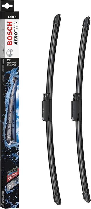 Bosch Automotive Aerotwin 3397118934 Original Equipment Replacement Wiper Blade - 22"/22" (Set of 2), Top Lock 22 + 22 | Driver and Passenger Side Original Equipment Replacement Blades