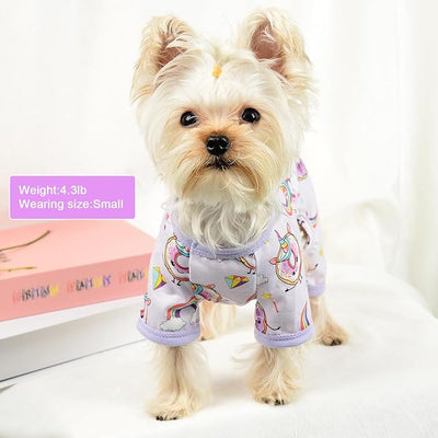 Dog Pajamas Pjs Soft Stretchy Dog Clothes for Small Dogs Girl Boy Medium Size Dogs Spring Summer Puppy Clothes Doggie Onesies Cat Pet Jammies Outfit
