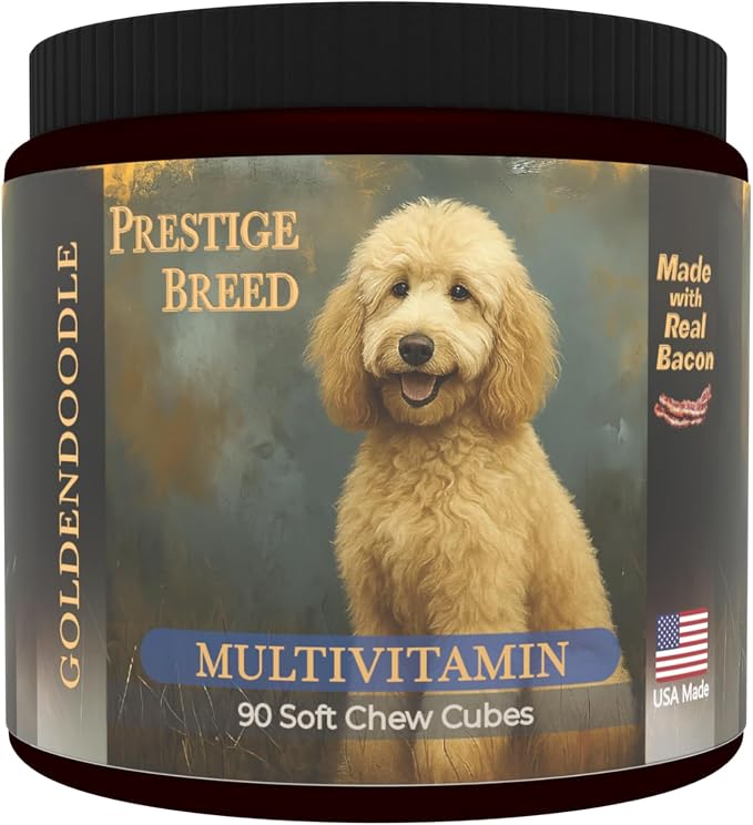Multivitamins, Balanced Nutrition for Your Goldendoodle, 90 Count, Made in the USA with Real Bacon