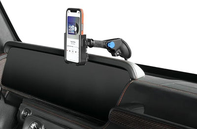WeatherTech WindshieldFone - Universal Windshield-Mounted Car Phone Holder - Royal Blue Billet Knobs