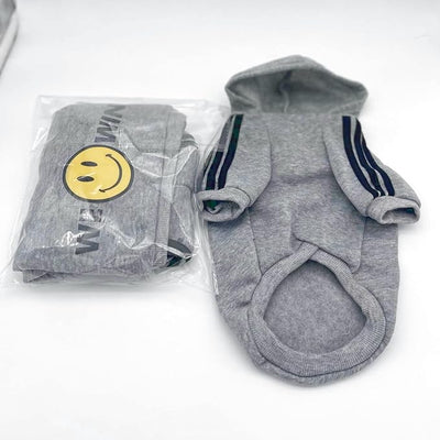 Weowin Pet Outfit - Cute Dog Hoodies Tracksuit Sweater Sweatshirt Winter Cold Weather Coat 2-Legs Grey for Small Medium Large Dogs Boy or Girl (7X-Large)