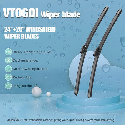 OEM Windshield Wiper Blades Replacement for BMW X2 2018 2019 2020 2021 2022 2023, All Weather Original Factory Quality Front & Rear Wipers Set 24"+20"+13" (Pack of 3)