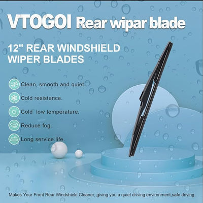 VTOGOI Original Factory Quality Rear Windshield Wiper Blades Replacement For Kia Sedona 2015-2021 Telluride 2020-2024,Easy To Install 12"(Pack of 1)