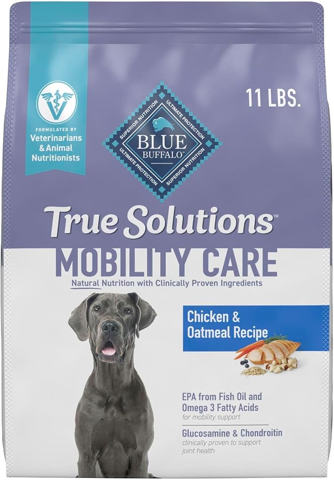 Blue Buffalo True Solutions Mobility Care Natural Dry Dog Food for Adult Dogs, Chicken, 11-lb. Bag