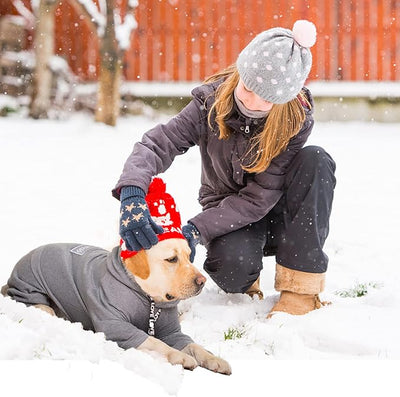 Dog Hoodies Winter Coat for Large Medium Dogs, Pullover 7 Legs Warm Coat Hooded Sweatshirt, Fleece Hoodie for Cold Weather (Grey, X-Large)