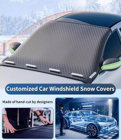 Custom fit for for Honda Windshield Snow Covers, 8 Layers WAaterproof Windproof Protection, Frost Defense, Ice, Sun, Snow, UV, for Honda Accessories (for Honda Civic Si)