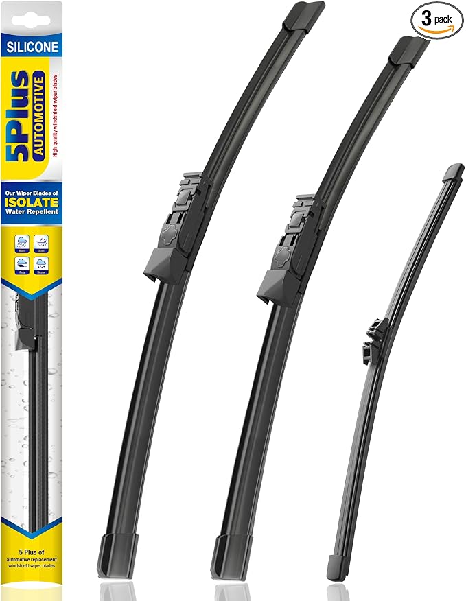 5 PLUS® Silicone Windshield Wipers Replacement for 2018-2023 BMW X3 Wiper Blades(Set of 3),Automotive Replacement Windshield Wiper Blades For My Car-26"/20"/11"