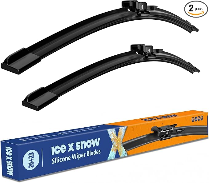 26"+23" Silicone Windshield Wiper Blades Replacement for Toyota Tundra/Toyota Sequoia 2022 2021 2020 2019-2008 Oem Quality Wiper Blades Durable and Quiet Windshield Wipers (Pack of 2)