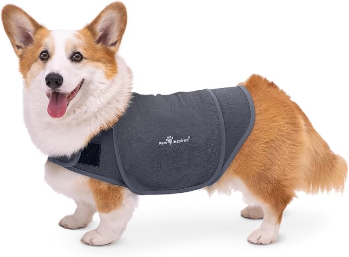 Paw Inspired Dog Anxiety Vest, Calming Thunder Jacket for Dogs, Soothing Compression Vest for Thunderstorms, Fireworks, Travel, Separation Anxiety (Medium)