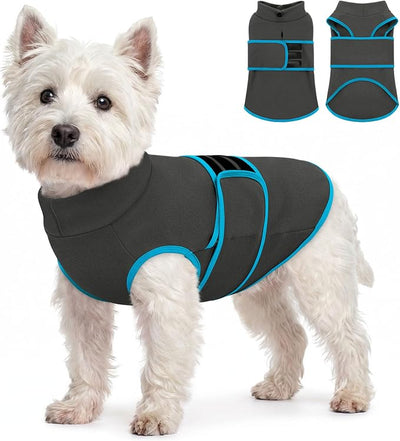 Queenmore Dog Anxiety Calming Vest,Gentle Compression Anxiety Suit for Dogs,Soft Stress Relief Dog Thunder Jacket,Breathable Dogs Calming Shirt for Separation,Thunder, Fireworks, Grey,S