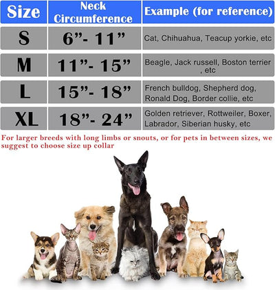 Inflatable Dog Cone Collar for Dogs & Cats - Soft, Adjustable Blow-up Donut E-Collar for Small, Medium & Large Pets