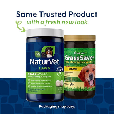 NaturVet – GrassSaver Wafers for Dogs Plus Enzymes – 300 Wafers – Healthy Supplement to Help Rid Your Lawn of Yellow Spots – Synergistic Combination of B-Complex Vitamins & Amino Acids