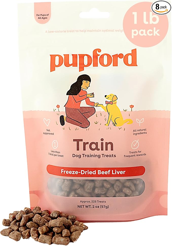 Freeze Dried Training Treats for Dogs & Puppies, 1800+ Limited Ingredient Bites (1lb Beef Bundle)
