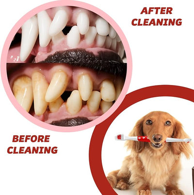 Pets & Pupps Pet Toothbrush for Dogs, Cats, Pack of 1 | Soft Bristles, Non Slip Dual Head, Medium & Large Pets, Easy Teeth Cleaning & Dental Care