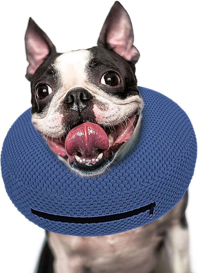 Inflatable Dog Cone Collar for Dogs to Stop Licking, Dog Donut Collar After Surgery, Soft Pet Cone for Small Medium Large Dogs