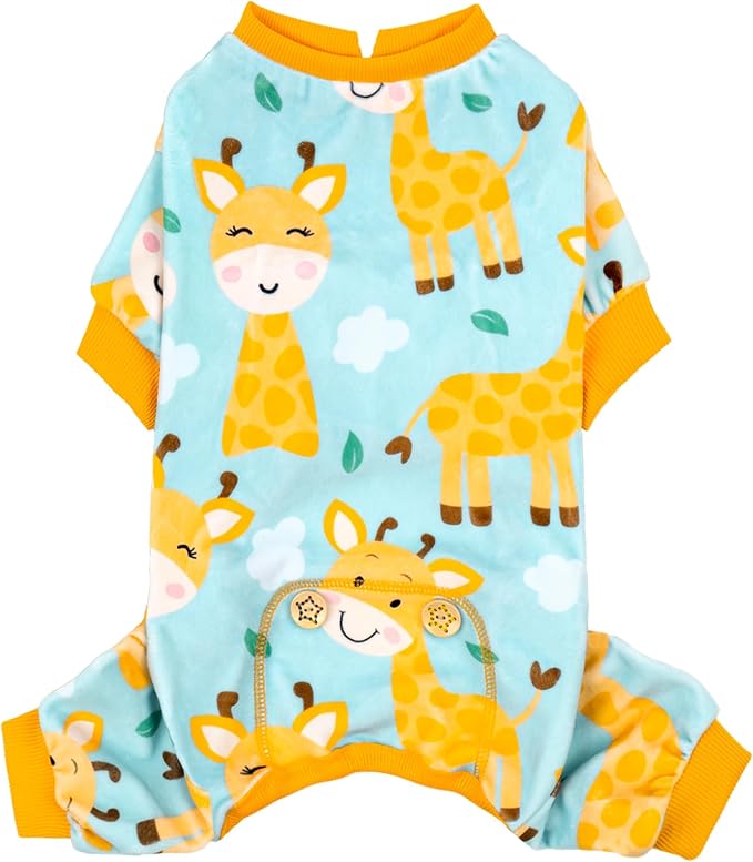 KYEESE Dog Pajamas Soft Dogs Clothes Giraffe Pet Pjs Pets Onesie Comfy Pet Costume Pets Coat Stretchy Dog Pajamas for Small Dogs, X-Large