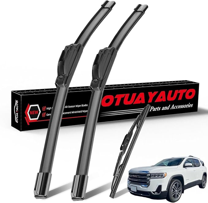 OTUAYAUTO Premium Windshield Wiper Blades - Replacement for GMC Acadia 2017-2023 - Precision Fit, All-Weather Performance, Front and Rear Wiper Blades J/U Hook 24"+20"+10" (Pack of 3)