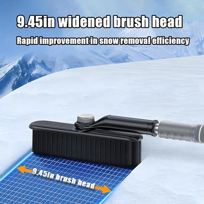 Mandark Car Windshield Snow Brush and Ice Scraper, Detachable Extendable Vehicle Snow Removal Tool with Ergonomic Foam Grip, Auto Window Scraper Accessories, Universal for SUV, Truck, RV (Grey)
