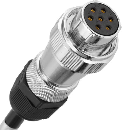 DALLUX Heavy Duty Vehicle Coil Trailer Cable with 4 Channel 4 PIN AV Connector Disconnect Kit for Truck Caravan Motor Home Backup Security Camera Monitor System