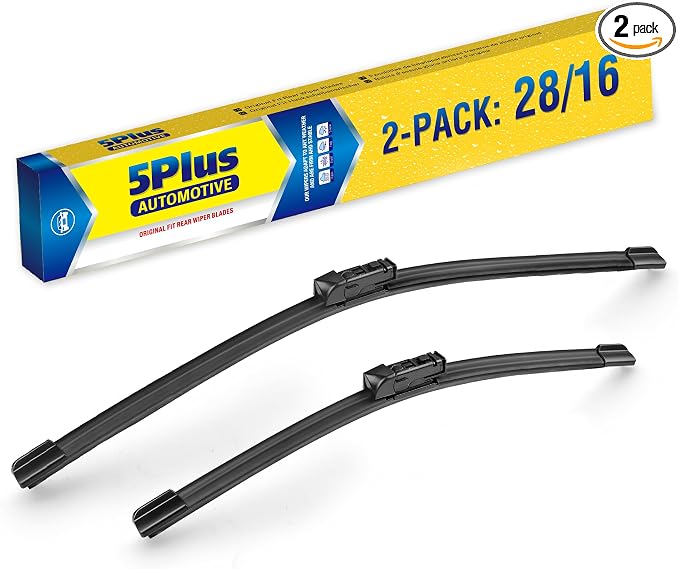 5 PLUS Custom-Fit Wipers fits Toyota Prius 2016-2022 Wiper Blades | 28” and 16” Wiper Blade Set,All-Seasons,Streak-Free Wiping,Quiet Clear Visibility,OEM Quality,Original Equipment Replacement