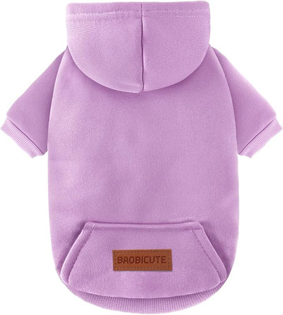 1 Pack Dog Hoodie Warm Hood Dog Sweater Cold Weather Small Dogs Sweatshirt Comfort Pet Clothes for Small Medium Dogs with Pockets Cats Chihuahua Clothes for Male Female Girl Boy Sporty Daily Wear