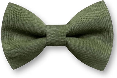 Detachable Dog Bow Tie, Slide-On Pet Bowtie for Collars, Stylish Durable Dog Lover Accessory Small, Medium & Large Dogs (Olive Green, Medium (4in Wide))