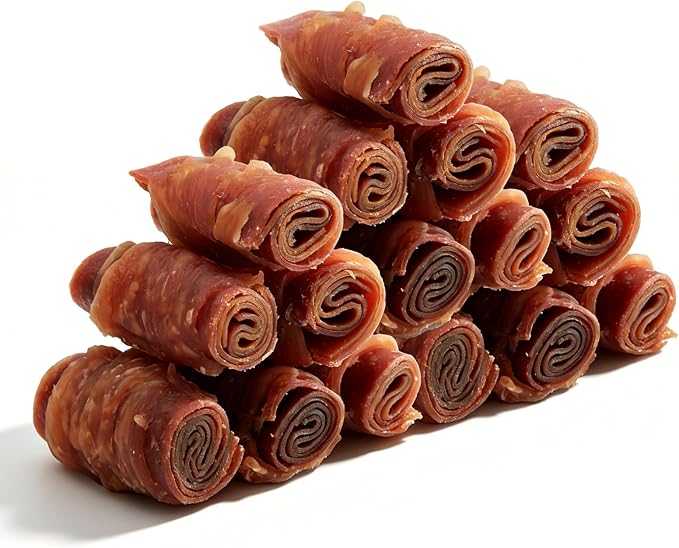 21oz Triple Flavor Rolls Dog Treats, Rawhide Free Chews Made with Real Chicken Duck & Beef, High Protein Healthy Jerky Snacks for Medium Large Dogs, Easily Digestible Training Treat