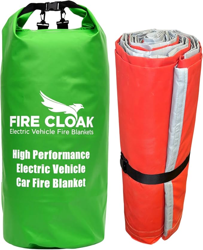 XL Car Fire Blanket | Car Fire Blanket Trucks, Vans, & SUVs | FIts Tesla Cybertruck | Made in The UK | Contain Fires Fast ECO Friendly | Single Use