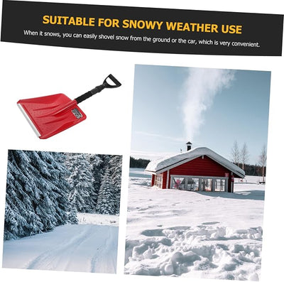 VANZACK Portable Retractable Snow Shovel for Vehicle Compact Plastic Snow Tool Aluminum Handle for Car Trunk Emergency Use