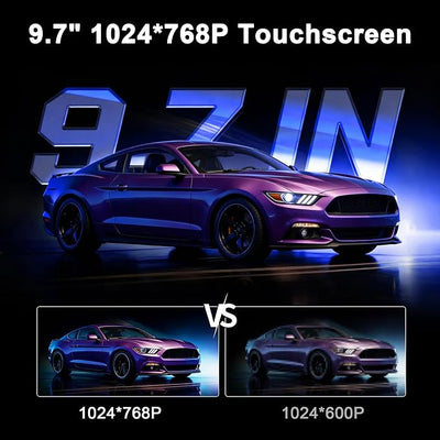 4G+64G Car Radio for Ford Mustang 2010-2014: 9.7" Upgrade Android 15 Stereo | Head Unit Wireless CarPlay Android Auto, BT 5.4, WiFi 6, GPS, FM, RDS, EQ, SWC, 1080P Backup Camera