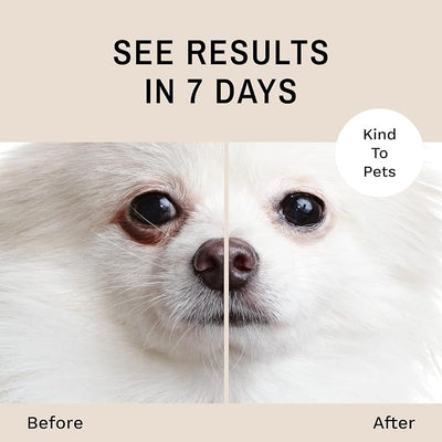 Eye Envy Tear Stain Remover Powder for Dogs and Cats. Natural, Safe Formula. Apply Around Eyes. Absorbs and Cleans Tears and Staining. Keeps Area Dry. Made in The USA. (.5 oz)