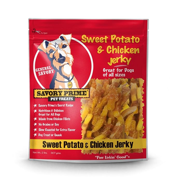 Savory Prime Sweet Potato and Chicken Jerky 32 oz. Dog Treats