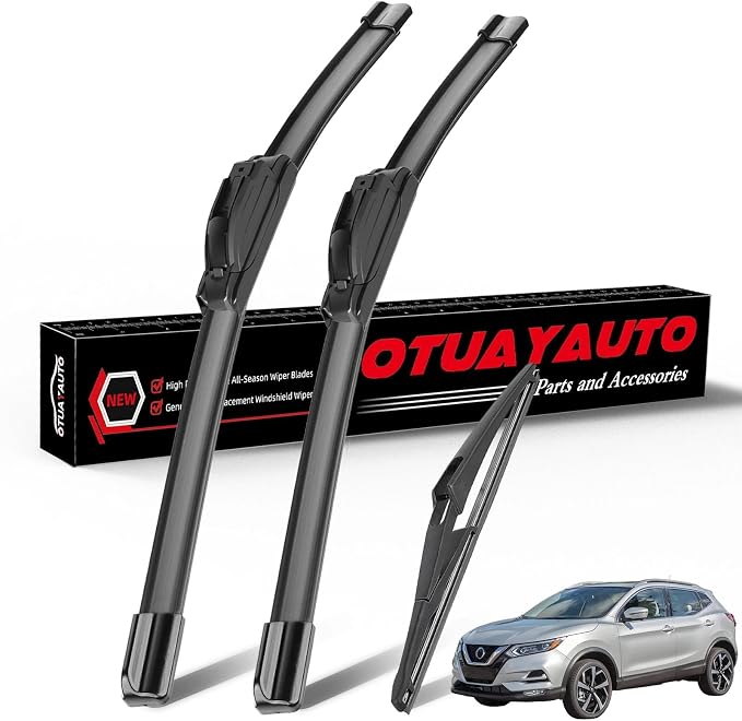 OTUAYAUTO Premium Windshield Wiper Blades Replacement for Nissan Rogue 2014-2023 Pathfinder 2013-2021 All-Extreme Weather Performance Quiet No Trace, Front and Rear Wipers 26"+17"+12" (Pack of 3)