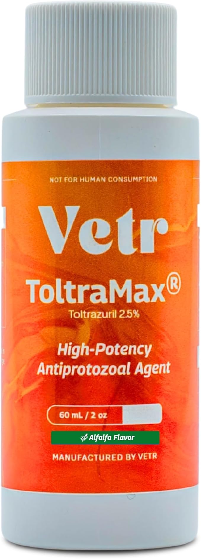 Toltrazuril 2.5% for Horses, Dogs, Cats, 60mL/2 Ounce, for Non-Food Chain Animals, Alfalfa