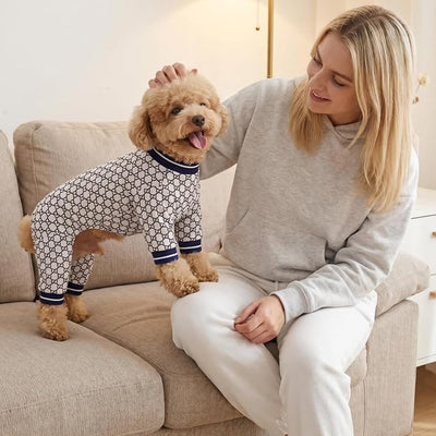 Dog Pajamas & Onesie for Small Puppy Dogs, Ultra-Premium Pjs XS | Vet-Approved Hypoallergenic 100% Organic Cotton, Soft Breathable & Won't Overheat, Gentler on Skin, Size XS Pet:2.5-4lbs