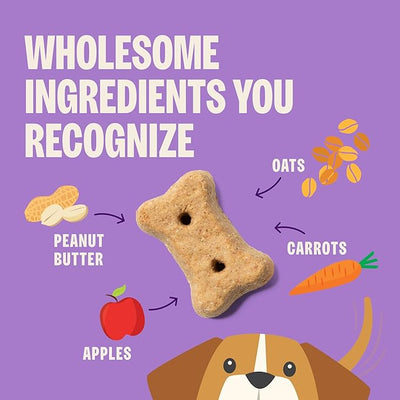 Wellness Old Mother Hubbard Classic P-Nuttier Dog Biscuits, Natural Training Treats, Peanut Butter Flavor, Mini Size, 20 lb Box