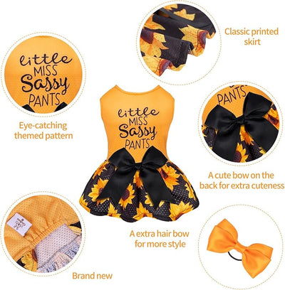 CuteBone Dog Mesh Dress Puppy Sundress Pet Outfit Summer Fashion for Small Dogs Girl Cat Clothes